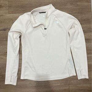 The North Face women’s Zip-Up Sweater in Cream